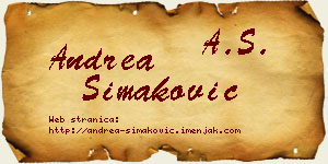 Andrea Simaković vizit kartica